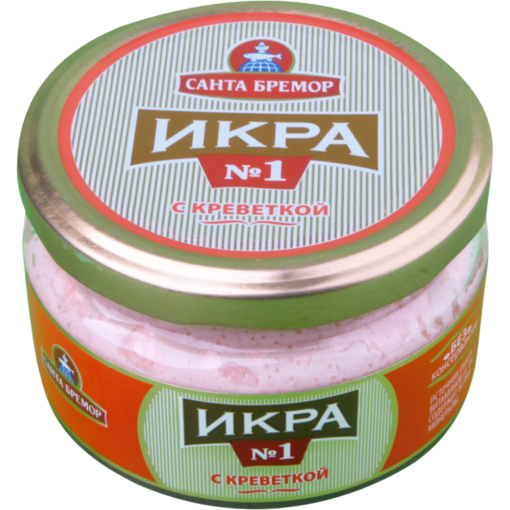 Икра с креветкой Санта Бремор. Икра мойвы Санта Бремор. Санта Бремор икра с деликатесная с креветкой 180. Икра мойвы Санта Бремор с креветкой.