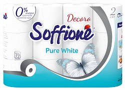 Туалетная бумага Soffione, 2 слоя, 12 рулонов