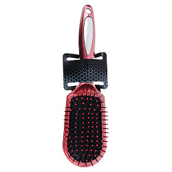 Расческа-брашинг пластиковая цвет розовый металлик