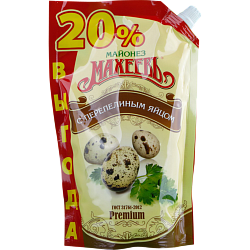 Майонез Махеевъ Премиум с перепелиным яйцом 50,5%, 800 мл