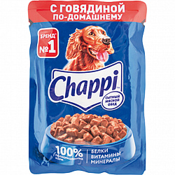 Корм для собак Chappi влажный говядина по-домашнему, 100 г