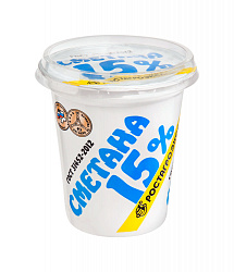 Сметана РостАгроЭкспорт 15%, 320 г