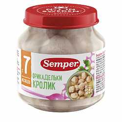 Фрикадельки Semper из мяса кролика с 7 месяцев, 125 г
