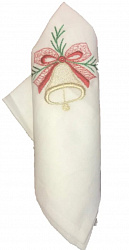 Салфетка льняная с вышивкой, 40х40 см