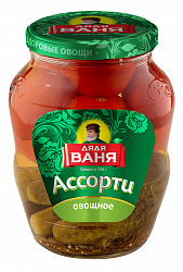 Ассорти овощное Дядя Ваня Томаты и огурцы, 1,8 кг