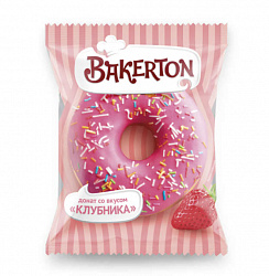 Донат глазированный Bakerton Клубника, 58 г