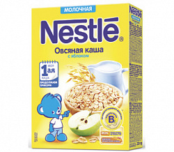Каша молочная Nestle Овсяная с яблоком с 5 месяцев, 220 г