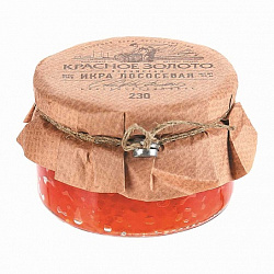 Икра Красное золото зернистая лососевая, 230 г