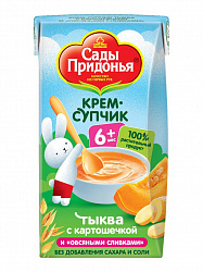 Крем-супчик Сады Придонья Тыква с картошечкой и овсяные сливки, с 6 месяцев, 125 г