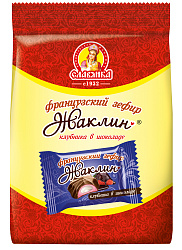 Конфеты Славянка Жаклин Французский зефир со вкусом клубники в шоколаде, 190 г
