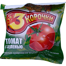 Сухарики 3 корочки ржаные со томата и зелени, 40 г