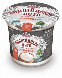Сметана Вологодское Лето 20%, 400 г