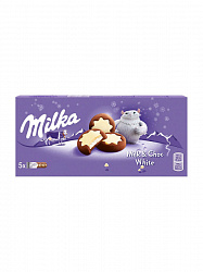 Печенье Milka Milk and Choc White с молочной начинкой и какао, 187 г