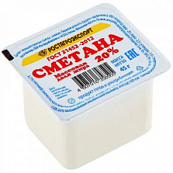 Сметана РостАгроЭкспорт 20%, 45 г