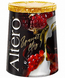 Биойогурт термостатный Altero Двухслойный Мед и гранат 2%, 150 г