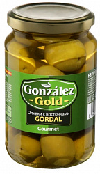 Оливки Gonzalez Gold Гордаль зеленые с косточками, 350 г