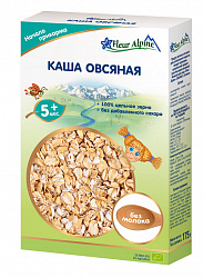 Каша сухая безмолочная Fleur Alpine Organic Овсяная, с 5 месяцев, 175 г