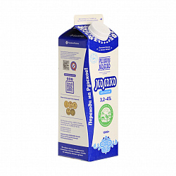 Молоко Рузское Молоко пастеризованное 3,2-4%, 1 л