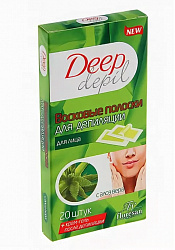 Полоски восковые для депиляции лица Floresan Deep Depil Алоэ вера, 20 шт