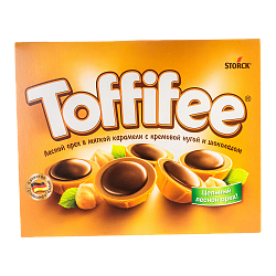 Конфеты Toffifee Лесной орех в мягкой карамели с кремовой нугой и шоколадом, 250 г