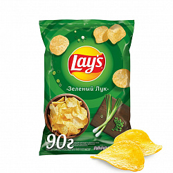 Картофельные чипсы Lay's Зеленый лук, 90 г