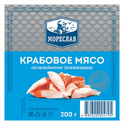 Крабовое мясо Мореслав имитация охлажденное, 200 г